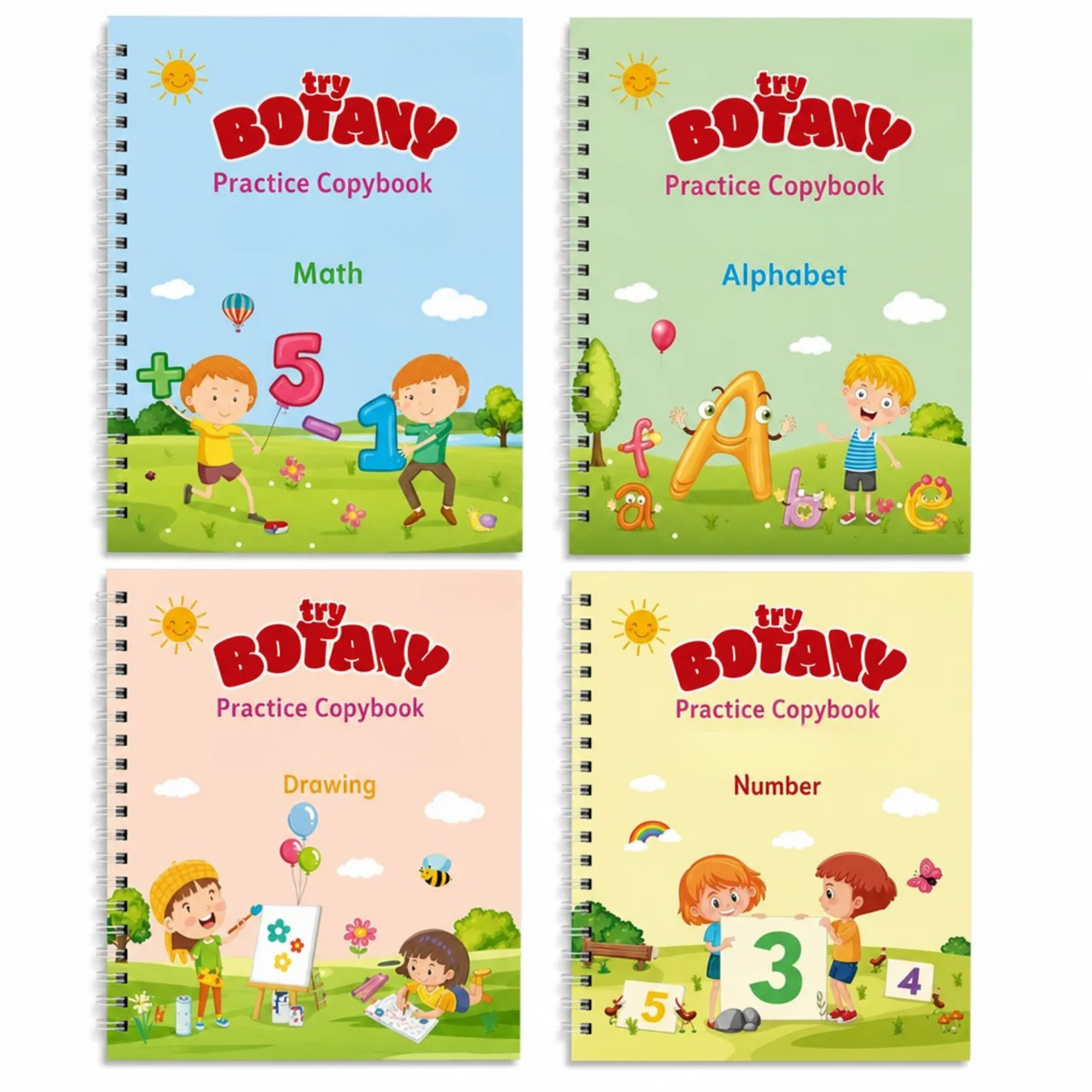 Botany Workbooks | Alphabet, Numbers, Drawing, Math